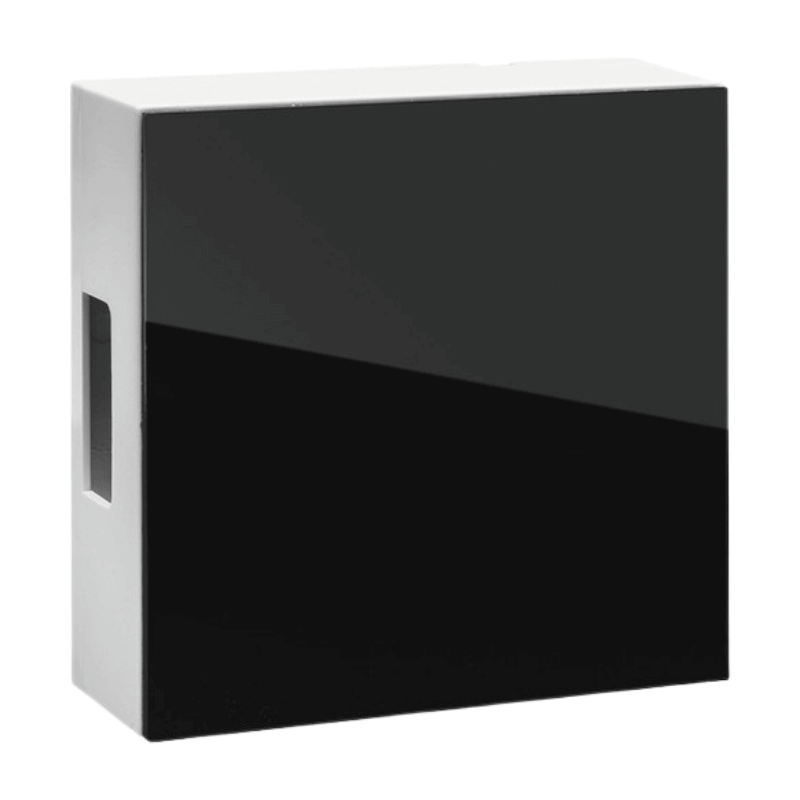 Grothe 44465 elektromechanischer Gong – Typ 465A, Batterie, weiß/schwarz hochglanz