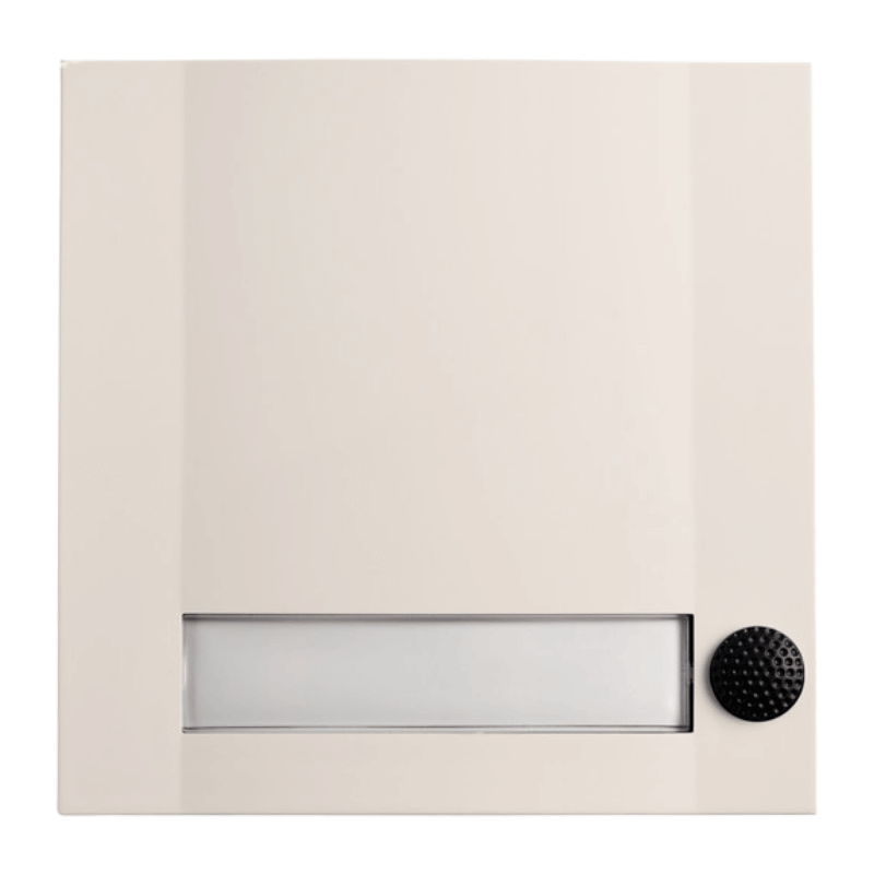 Grothe 51103 Klingeltaster AP Domolux – 1-fach, einreihig, beleuchtet, weiß/schwarz