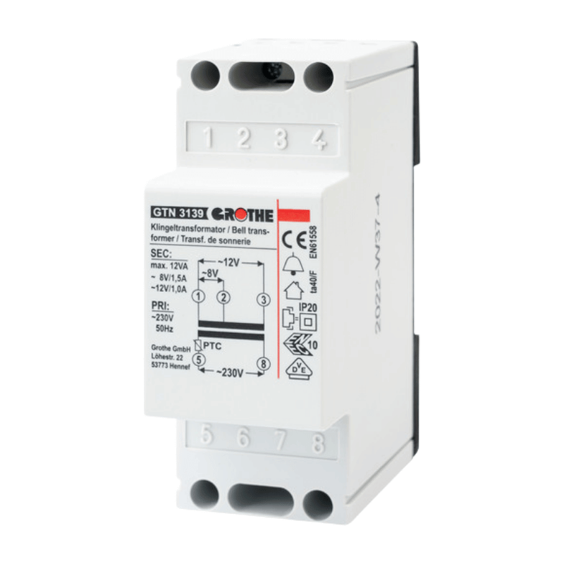 Grothe GTN 3139 Klingeltransformator – 1,3/1,0 A