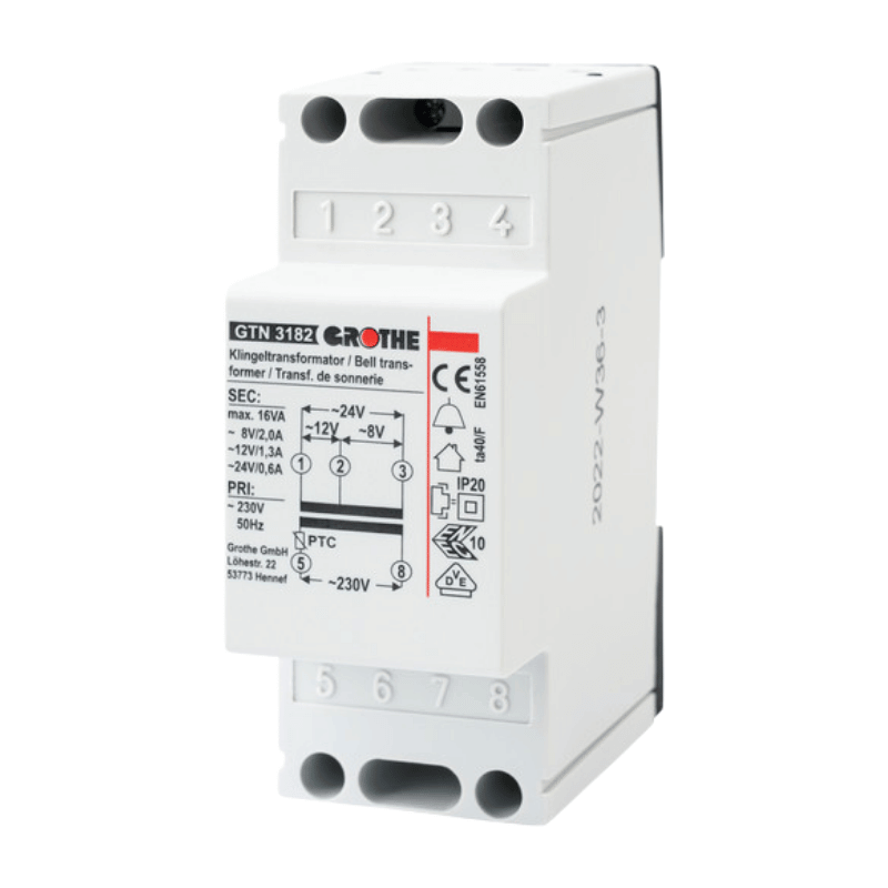 Grothe GTN 3182 Klingeltransformator – 2,0/1,3/0,6 A