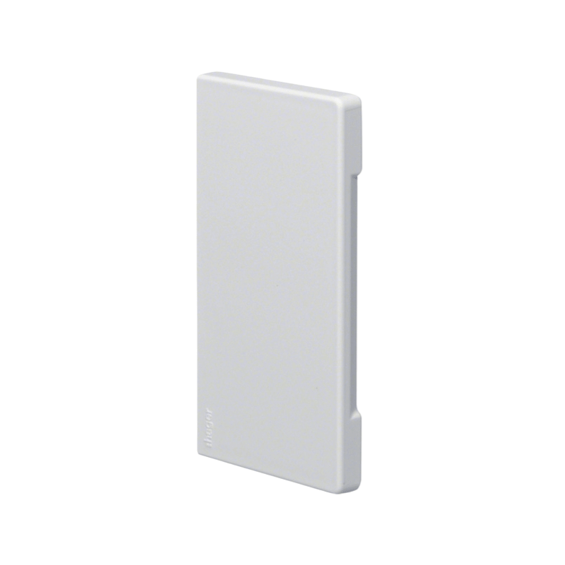 Hager BR6513069016 Brüstungskanal-Endstück 65x130 mm – Oberteil 80 mm, halogenfrei, verkehrsweiß