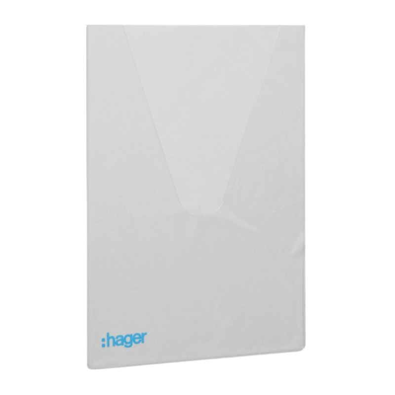 Hager FZ794 Plantasche – Klarsicht, DIN A4, selbstklebend