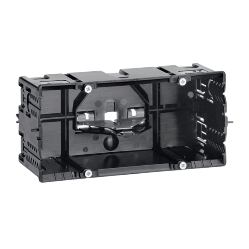 Hager GLS55002 Geräteeinbaudose C-Profil – 2-fach, für Schalterprogramme, schwarz