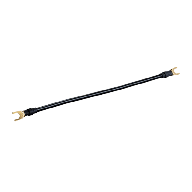 Hager K67L Kabelbrücke 250 mm – NYAF, 10 mm², Gabelkabelschuh, schwarz
