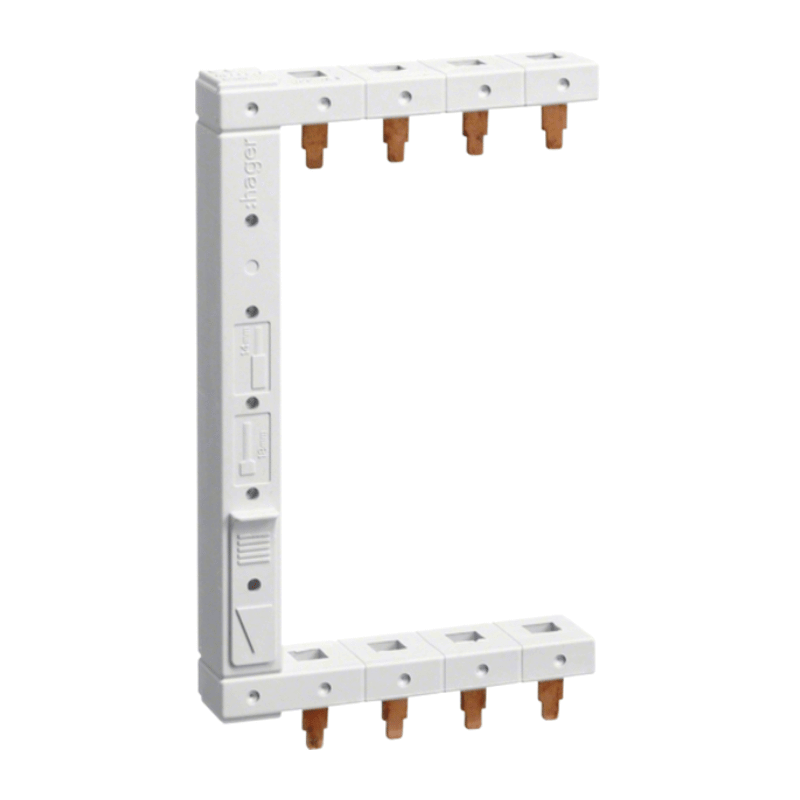 Hager KCF663L Phasenschiene – 3-polig+N, 2-reihig, 125mm, links vertikal