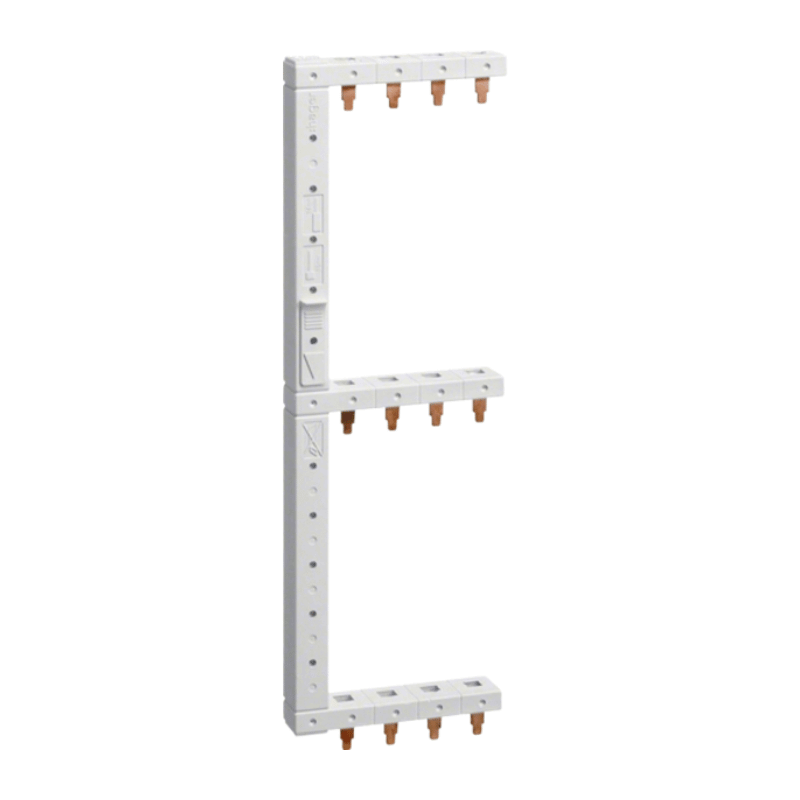 Hager KCF668L Phasenschiene – 3-polig + N, 3-reihig, 125mm, links vertikal