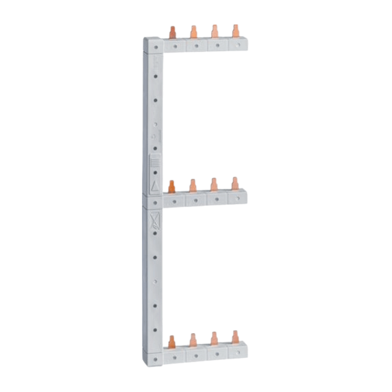 Hager KCF668S Phasenschiene – senkrecht, 3-reihig, 63A, L1L2L3N, 125 mm