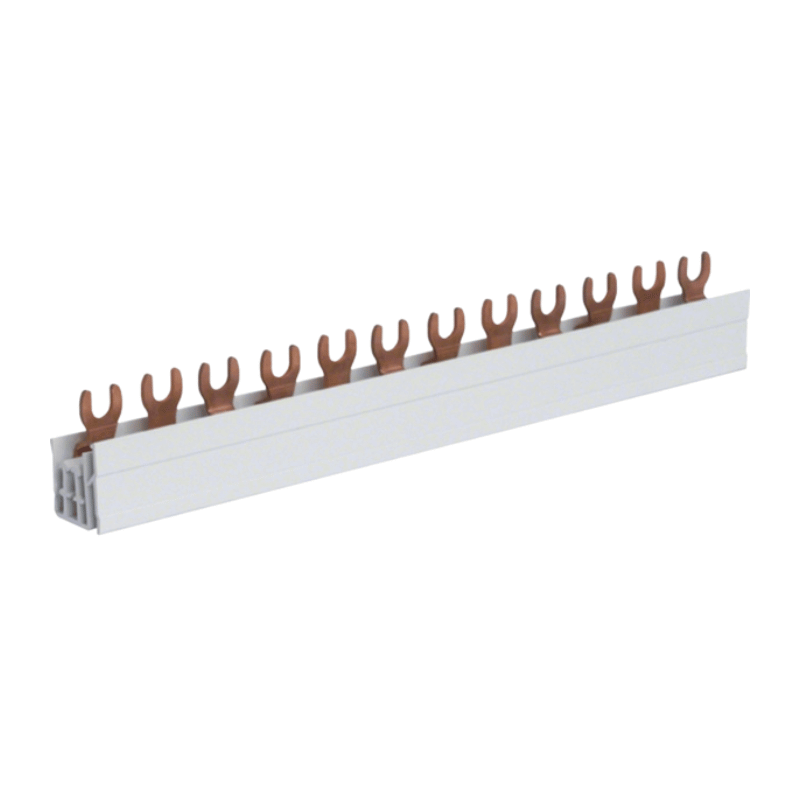Hager KDN363A Gabel-Phasenschiene – QuickConnect, 3-polig, 10mm², 12 TE, 63 A