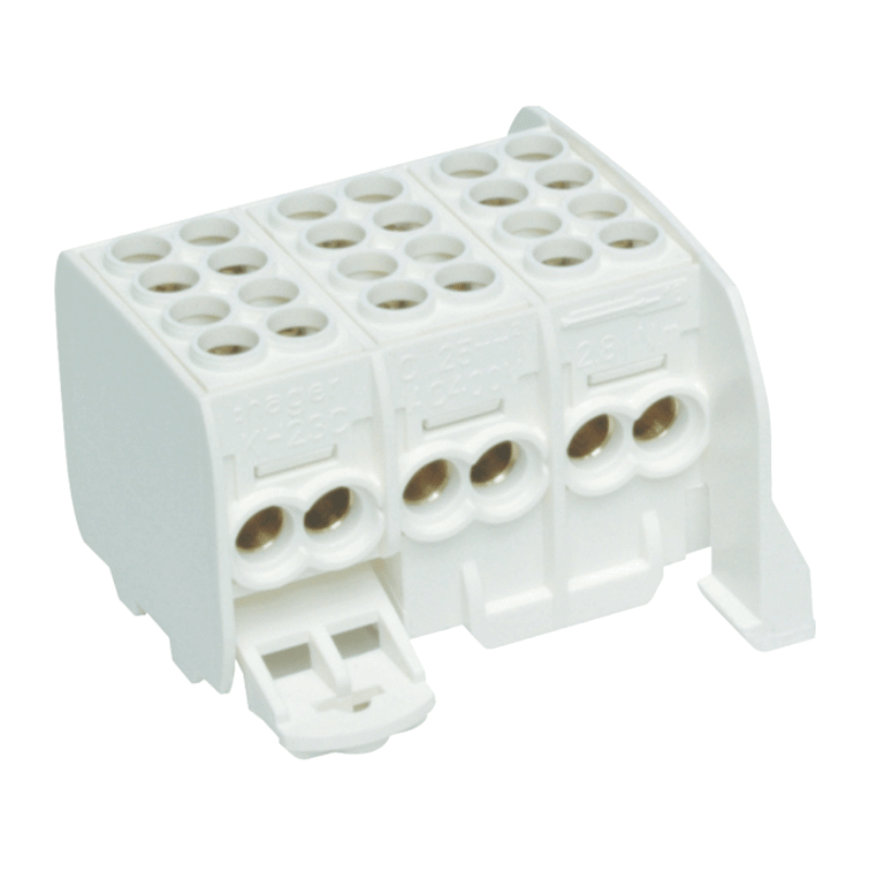 Hager KH23C Hauptleitungsabzweigklemme – universZ, 3-polig, 2x25/2x16mm², fingersicher