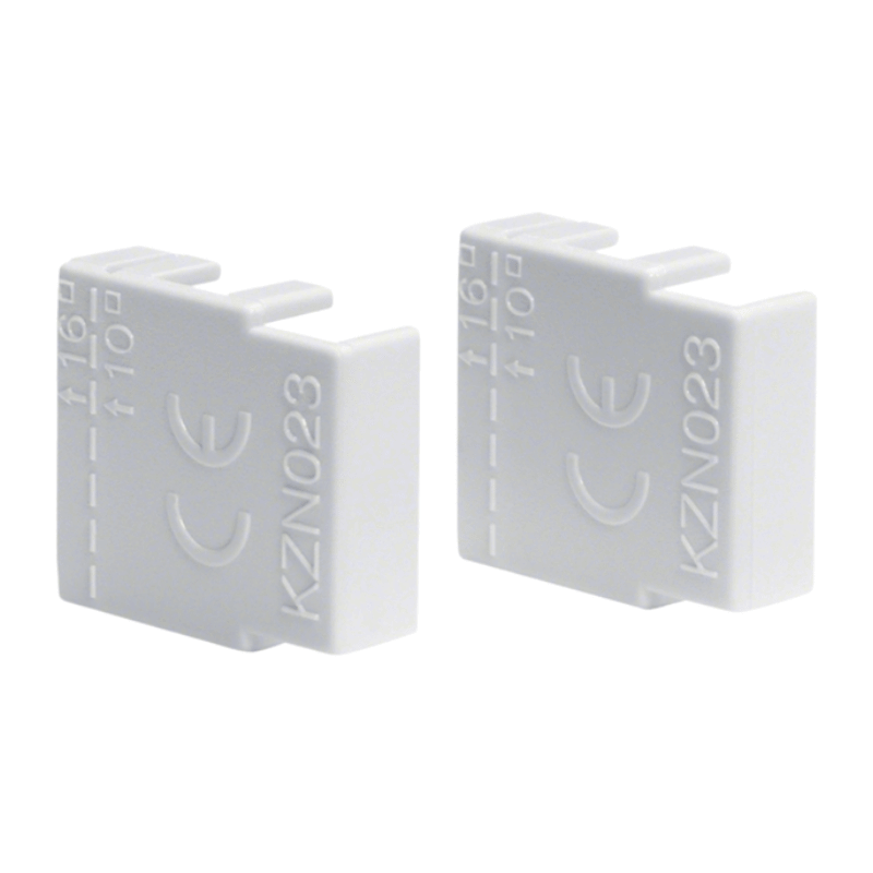 Hager KZN023 Endkappe – für Phasenschiene, 2-/3-polig, 10 Stück