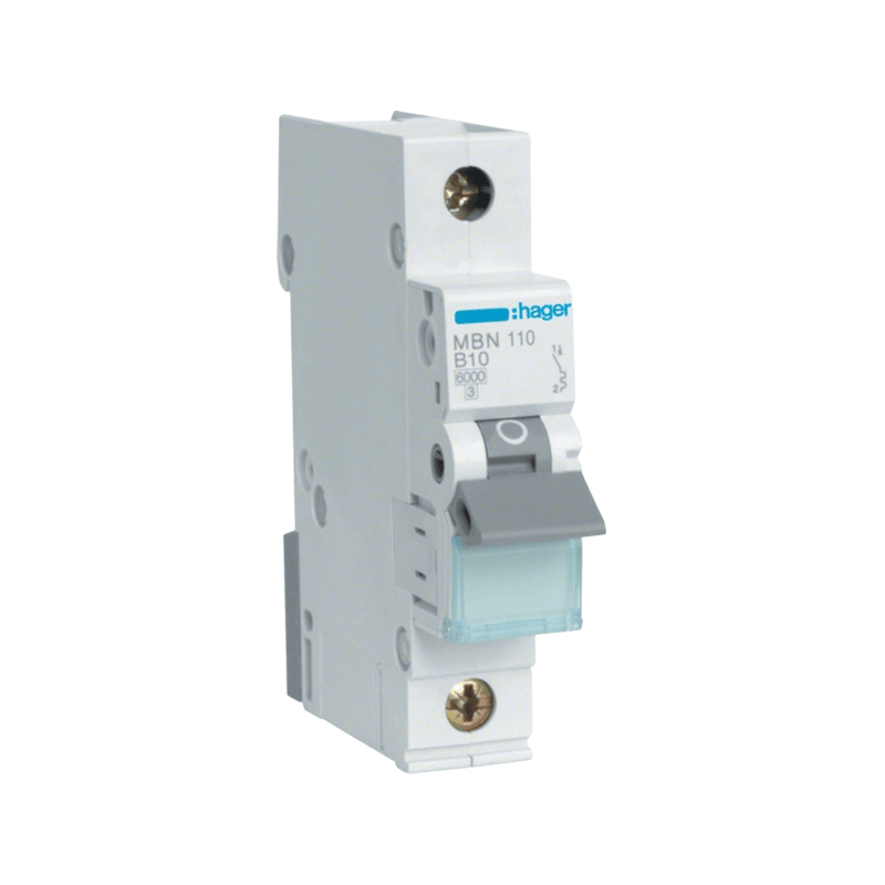 Hager MBN110 Leitungsschutzschalter – 1-polig, Typ B, 10 A, 6 kA