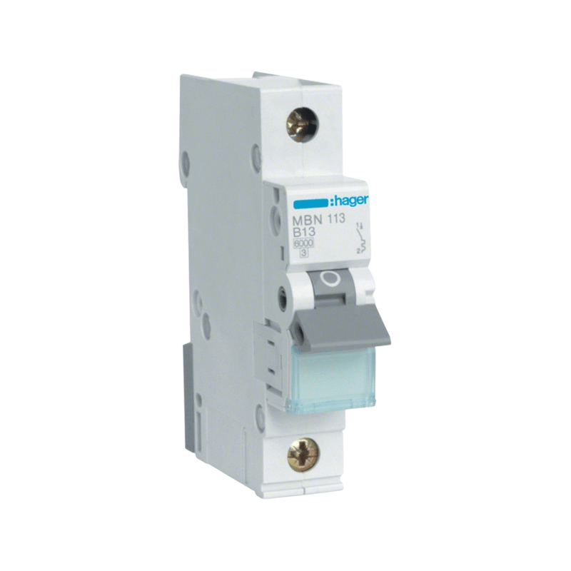 Hager MBN113 Leitungsschutzschalter – 1-polig, Typ B, 13 A, 6 kA