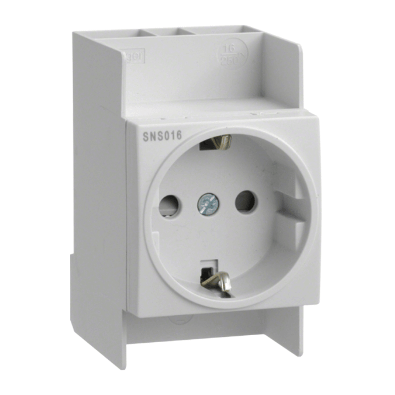 Hager SNS016 Steckdose – QuickConnect, 16A, 250V, 2,5TE, REG