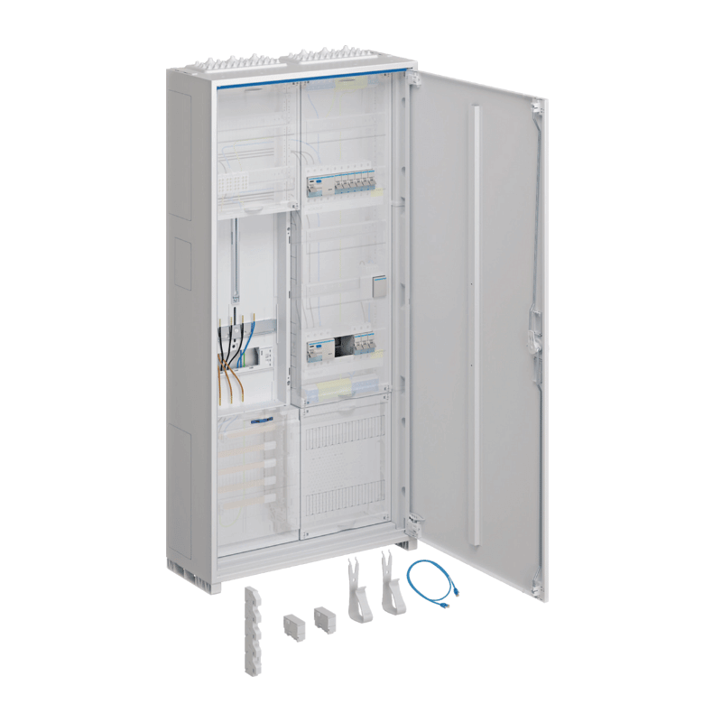 Hager Komplettschrank ZB323T15D – 1100x550 mm, universZ, 1 Zähler, VF‑5rh APZ, SK II, 2‑feldig, IP44