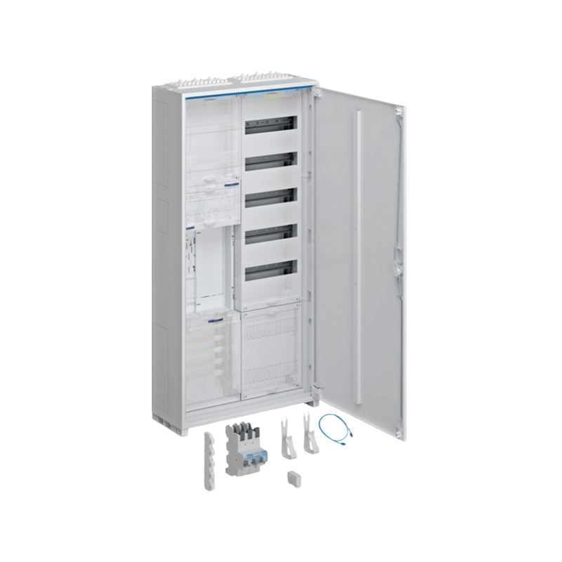Hager ZB32ET215W2 Komplettschrank 1100x550 mm – 2 Felder, 1 Zählerplatz, RES, BKE-I, APZ
