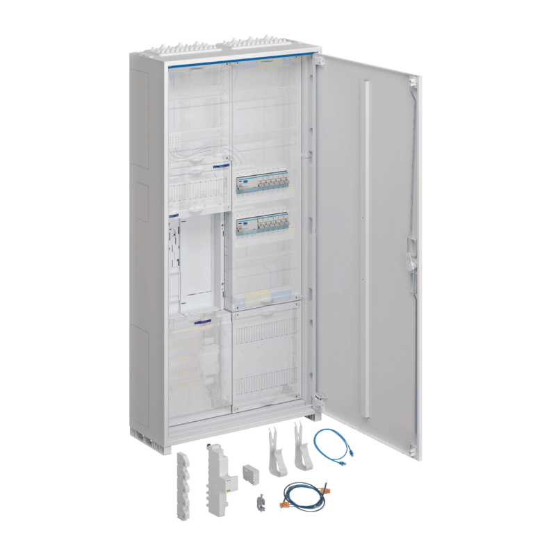 Hager Zählerschrank eHZ ZB32ET215W31 – 1100 mm, universZ, 1 Zähler, BKE-I, VT5 APZ, ÜSS, ESA, REG, 2-feldig
