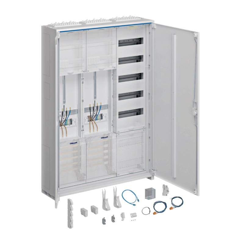 Hager Komplettschrank ZB332A25LS  – 1100x800 mm, universZ, 2 Zähler, VF‑5rh APZ, 3‑feldig
