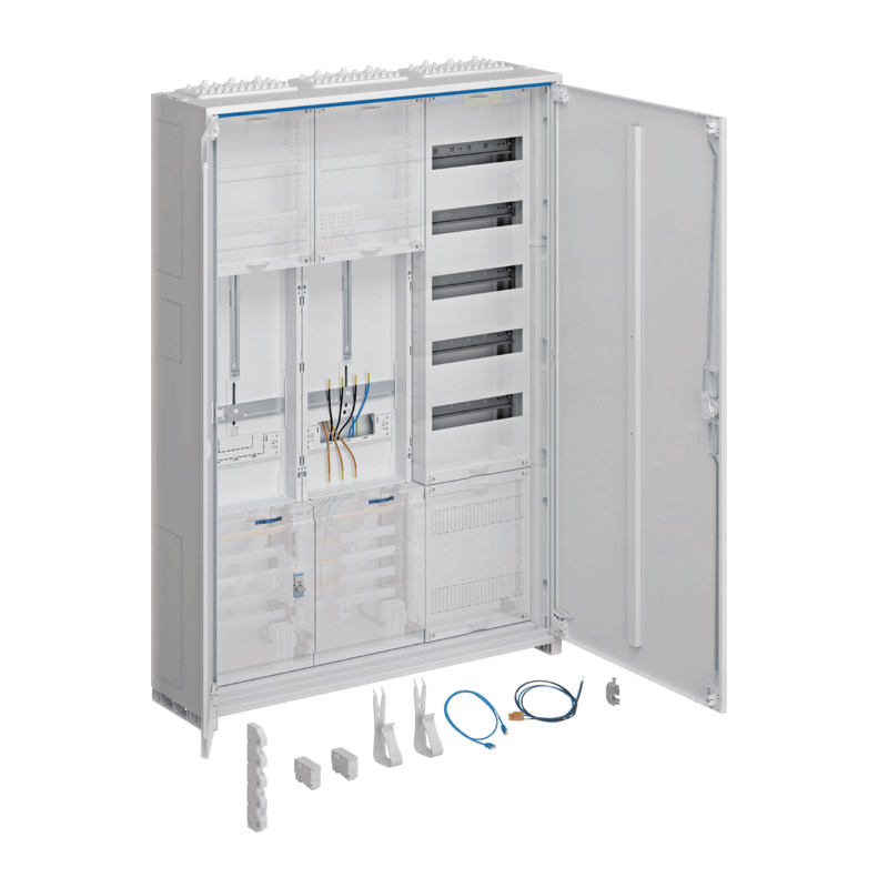 Hager Komplettschrank ZB332U19LS  – 1100x800 mm, universZ, 1 Zähler, SG VF‑5rh APZ, 3‑feldig, VBEW