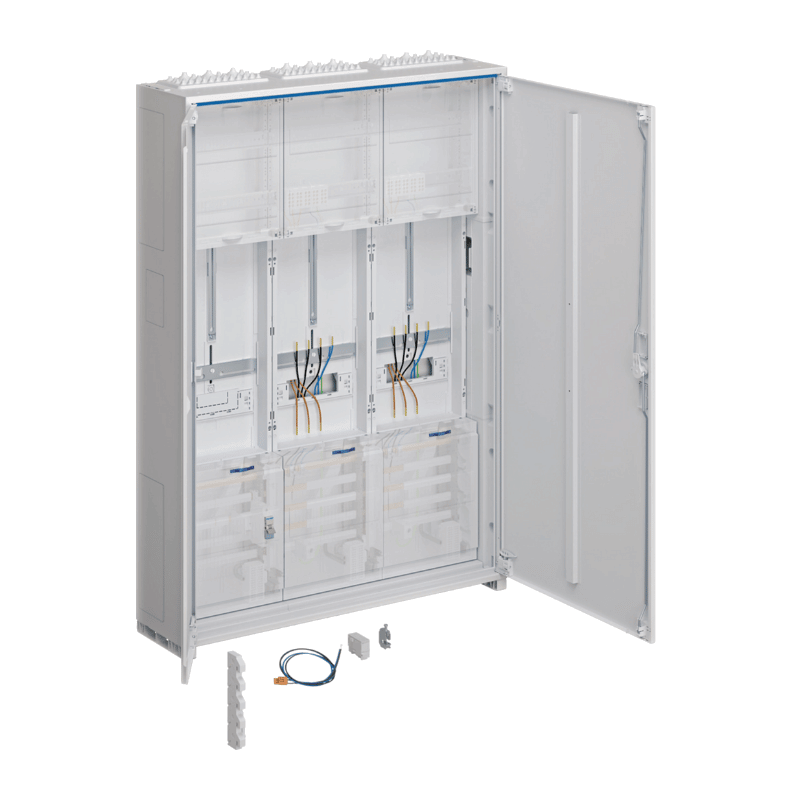 Hager Komplettschrank ZB332U22LS – 1100x800 mm, universZ, 2 Zähler, SG, 3‑feldig, VBEW