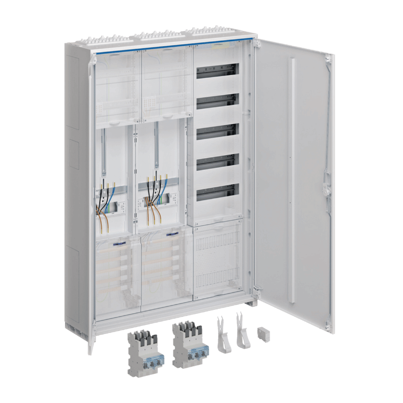 Hager Komplettschrank ZB333Q25EN – 1100x800 mm, universZ, 2 Zähler, 3‑Punkt VT5 APZ, SLS 50A