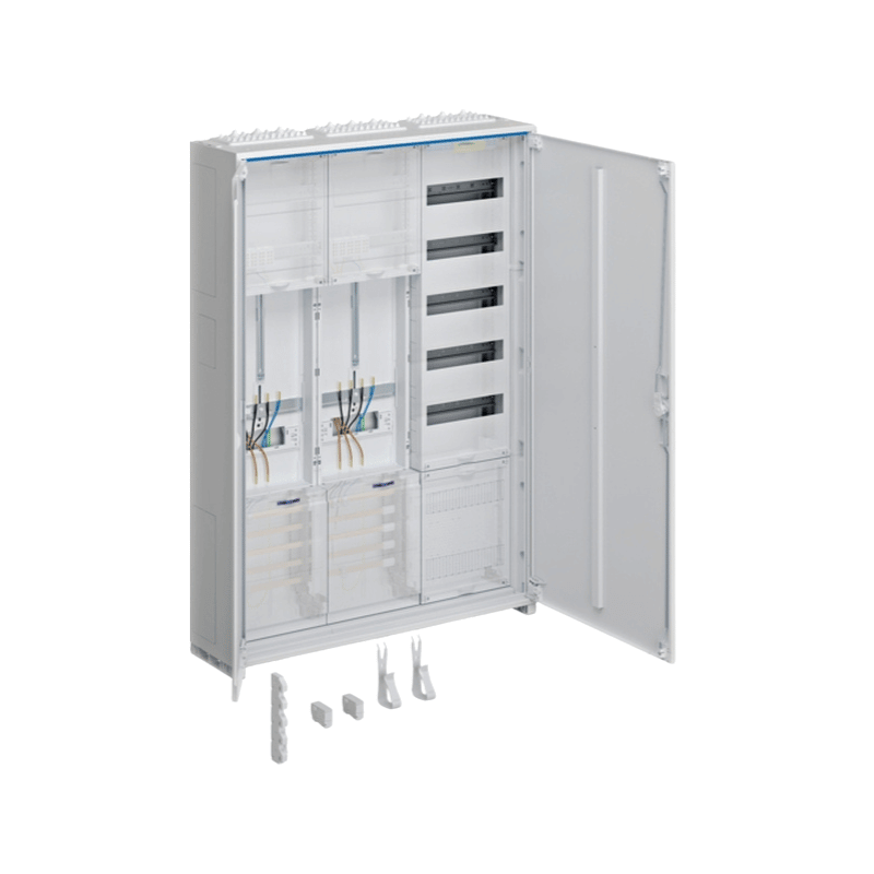 Hager ZB333U25N Komplett‑Zählerschrank 1100x800 mm – universZ, 2 Zähler, VF‑5rh APZ, SKII, 3‑feldig, IP44