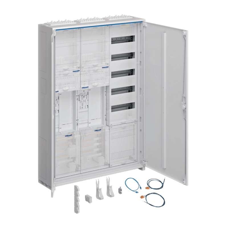 Hager Zählerschrank eHZ ZB33SET25LK – 1100 mm, universZ, 2 Zähler, BKE‑I, VT5 APZ, 3‑feldig