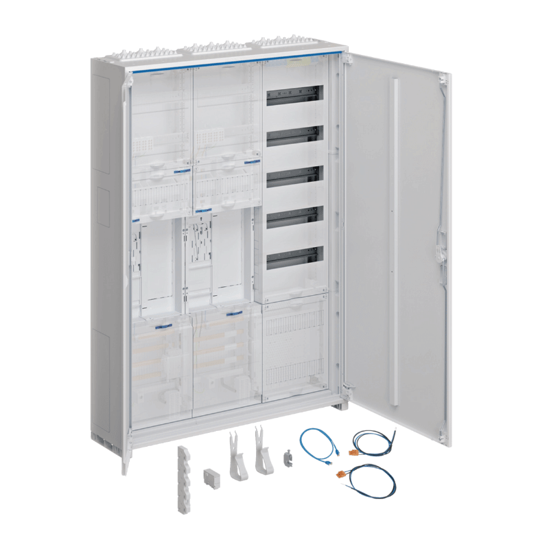Hager Zählerschrank eHZ ZB33SET25LS – 1100 mm, universZ, 2 Zähler, BKE‑I OKK, VT5 APZ, 3‑feldig, ESA