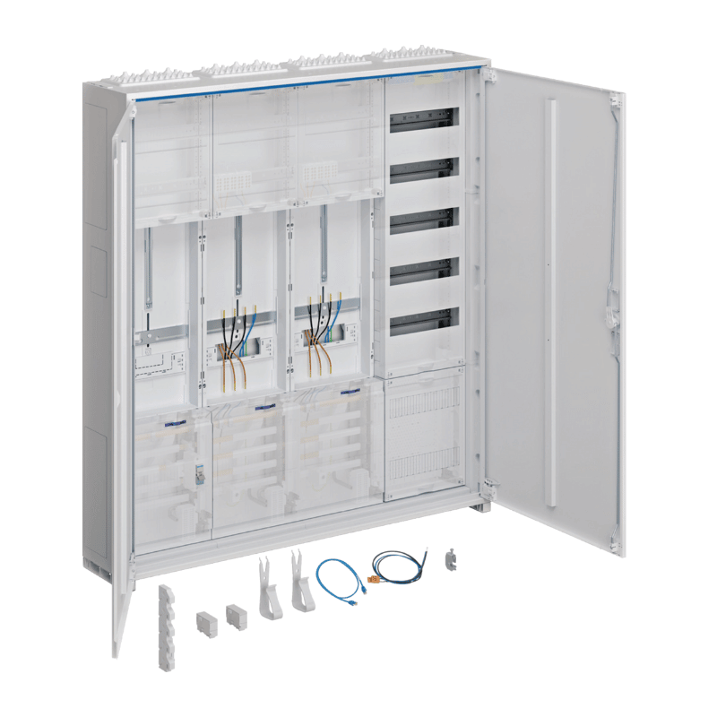Hager Komplettschrank ZB342U25LS – 1100x1050 mm, universZ, 2 Zähler, SG VF‑5rh APZ, 4‑feldig, VBEW
