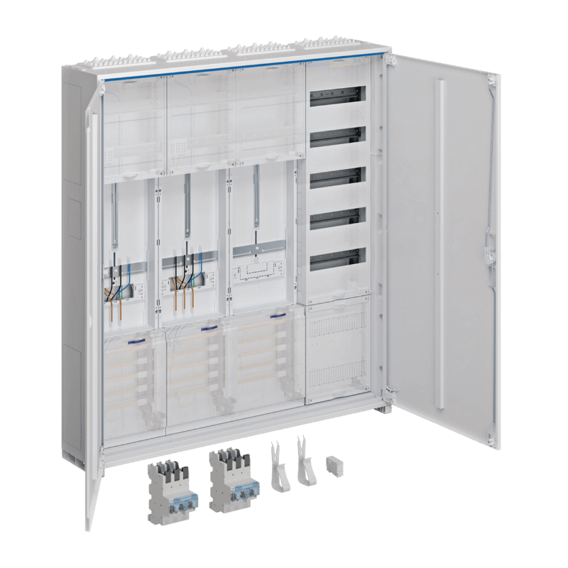Hager Komplettschrank ZB343Q29EN – 1100x1050 mm, universZ, 2 Zähler, SG 3‑Punkt VT5 APZ, SLS 50A