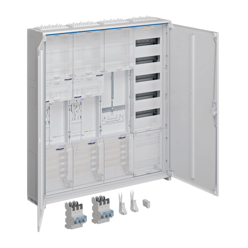 Hager Zählerschrank eHZ ZB34SEQ29EN – 1100x1050 mm, universZ, 2 Zähler, RES SG BKE‑I, VT5 APZ, SLS 50A
