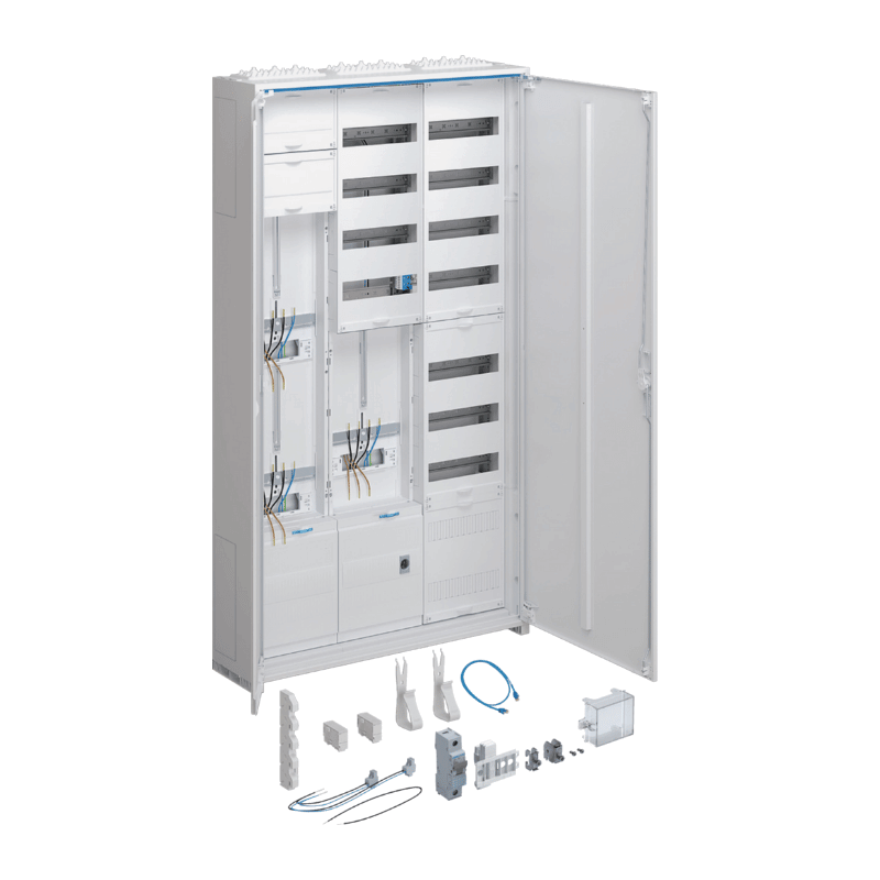 Hager Komplett‑Zählerschrank ZB533M28C – 1400 mm, 2 Zähler, 1 SG, APZ, VT7