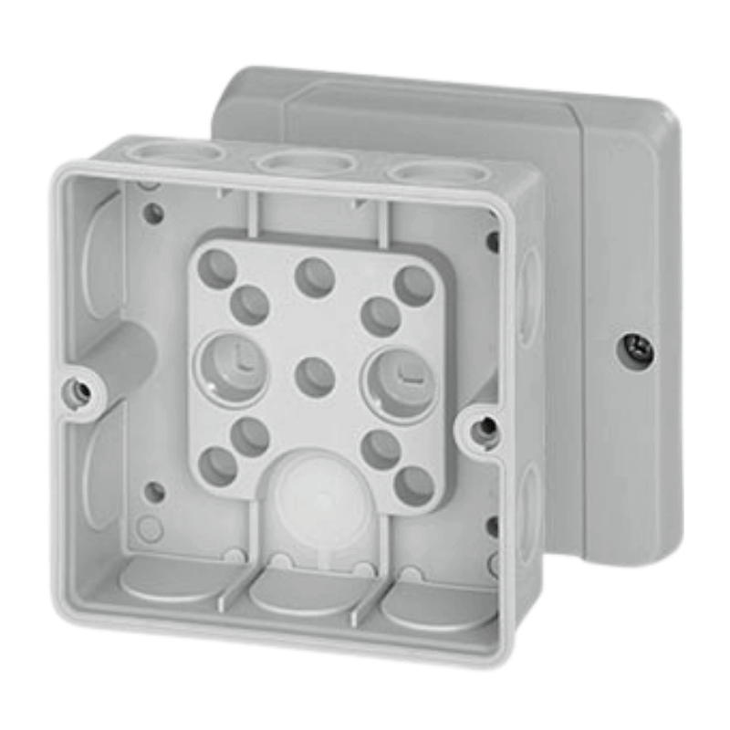 Hensel DE9340 Kabelabzweigkasten – 4 mm² 3ph, 6 mm² 1ph, ohne Klemme, grau