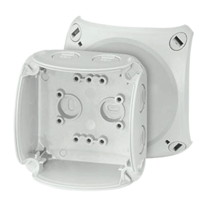 Hensel KF0200G Kabelabzweigkasten – Serie KF, 93×93 mm, ohne Klemmen, grau