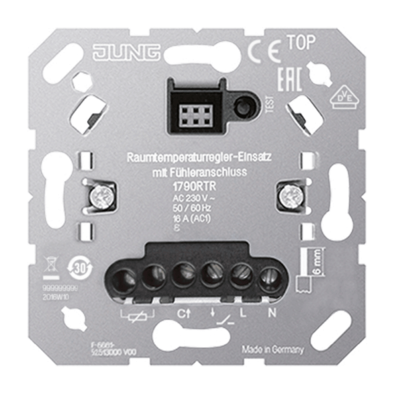 Jung 1790RTR Raumthermostat-Einsatz – 230 V, Fühleranschluss