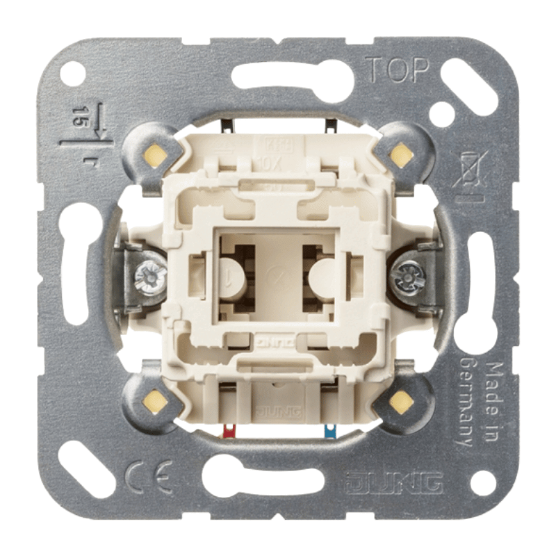 Jung 534U Taster – 1-polig, Schließer, separate Meldekontakte, 10A 250V
