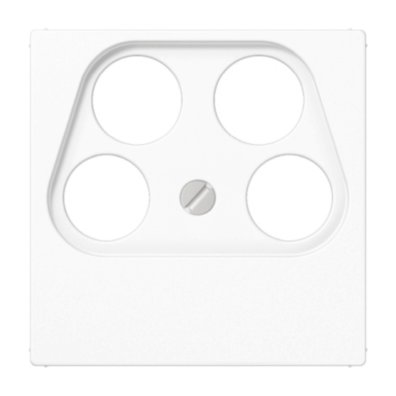 Jung A561-4SAT2WW Abdeckung Antennendose – AS/A, 4-Loch SAT-TV, alpinweiß