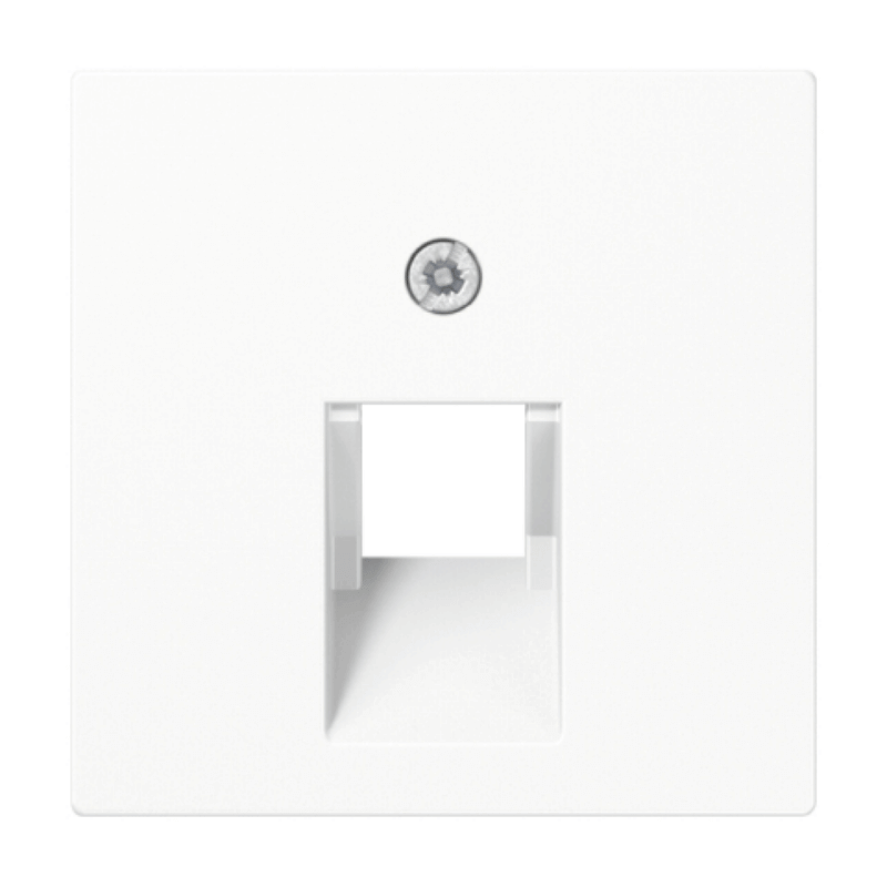 Jung A569-1BFPLUAWW Abdeckung Netzwerkdose – AS/A, IAE/UAE, 1x8-polig, alpinweiß