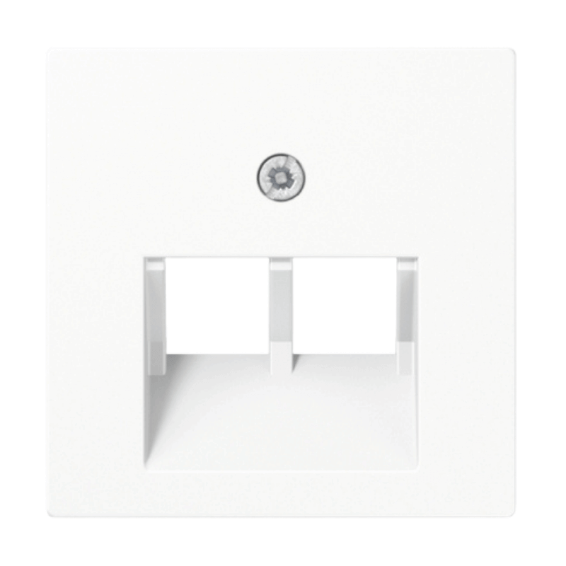 Jung A569-2BFPLUAWW Abdeckung Netzwerkdose – A, 2-fach, IAE/UAE, alpinweiß