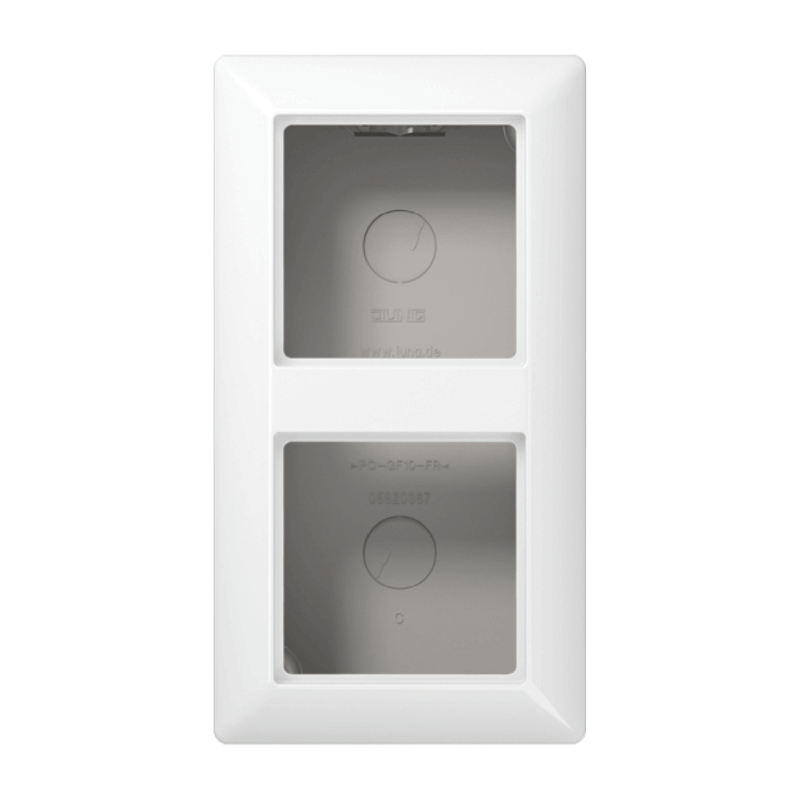 Jung AS582AWW Aufputz-Kappe – AS, 2-fach, alpinweiß