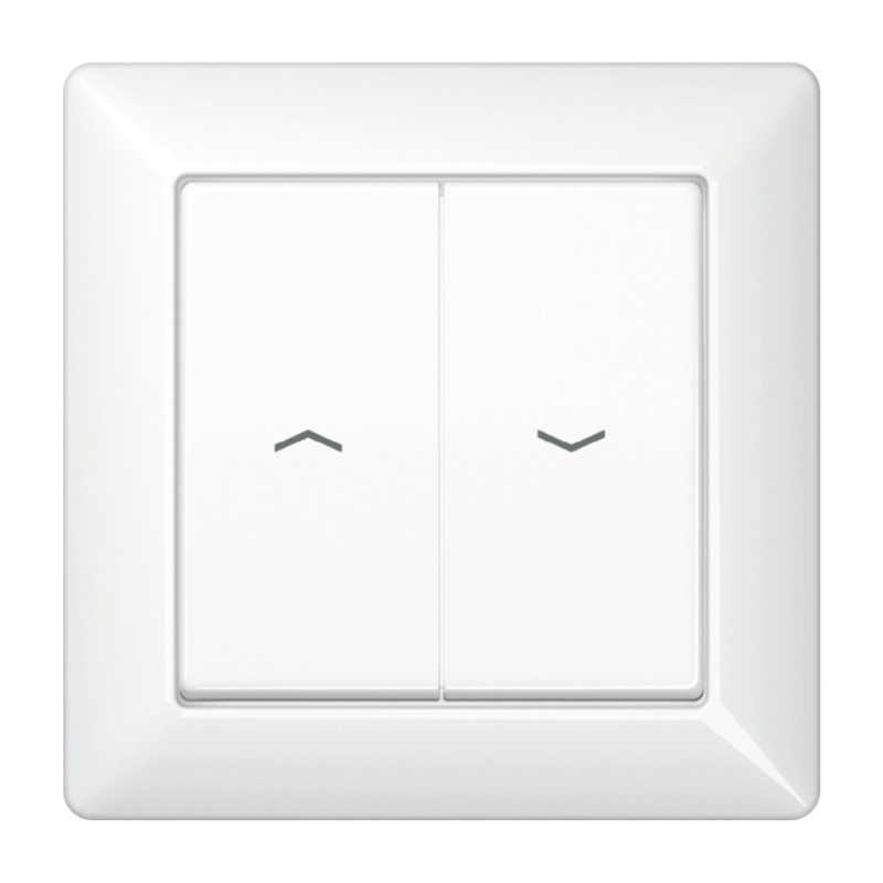 Jung AS590-5PWW Wippe – AS, 2-fach, Pfeilsymbole, Rahmen, alpinweiß