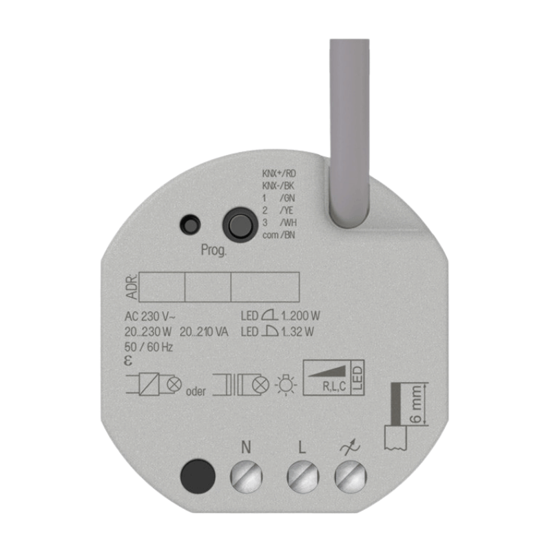 Jung KNX-Dimmaktor 390011SU – 1-fach, UP, ETS, Nebenstelleneingaenge