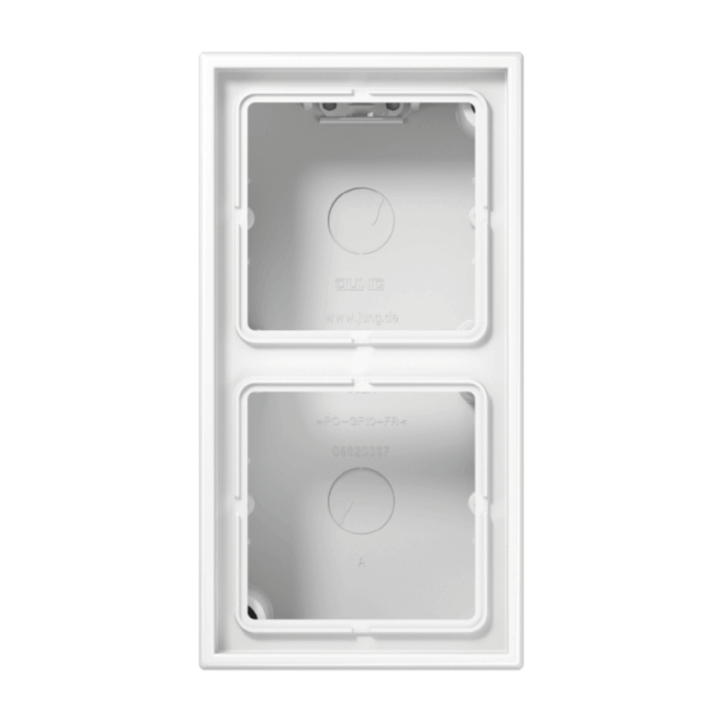 Jung LS582AWW Aufputz-Kappe – LS, 2-fach, alpinweiß