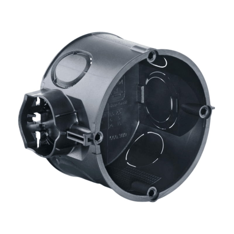 Kaiser 1055-04 Unterputz-Gerätedose Ø46 mm – schwarz, 25 Stück