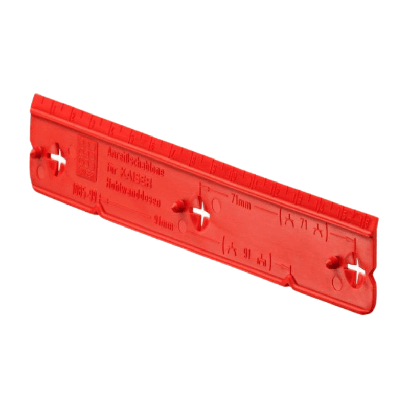 Kaiser 1085-99 Hohlwanddosen-Schablone – Norm-Kombinationsabstand, 71/91 mm