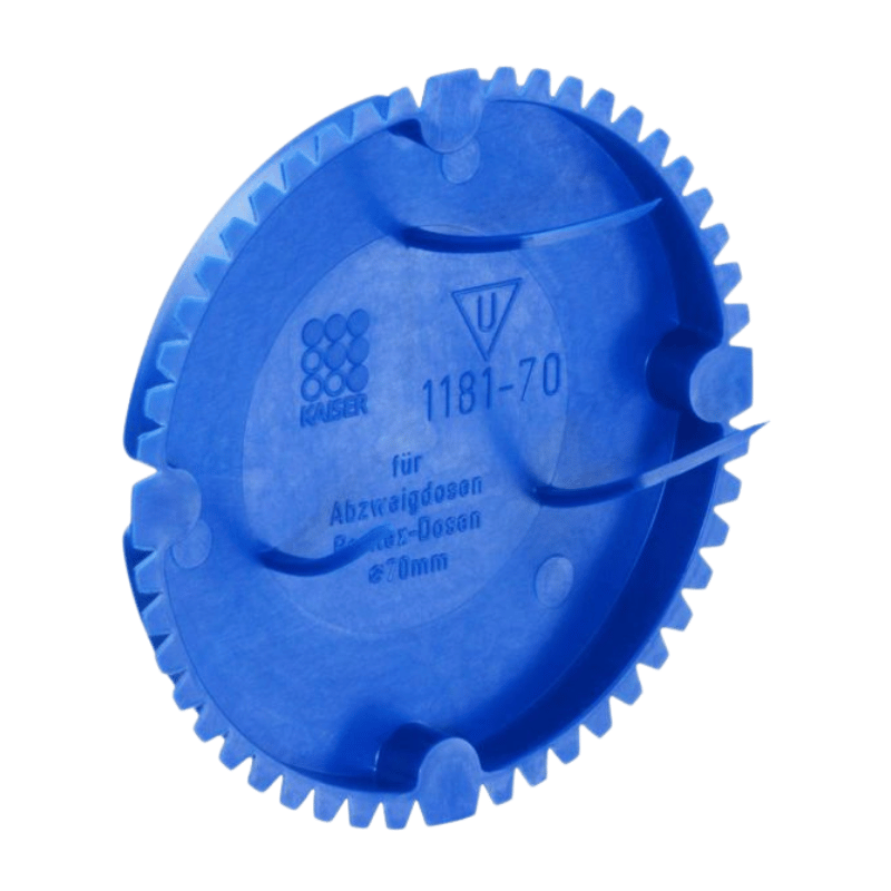 Kaiser 1181-70 Signaldeckel – rund, blau, Ø70 mm, 25 Stück