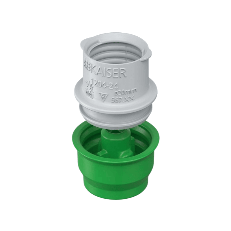 Kaiser 1204-24 End- & Übergangstülle 30x32 mm – Betonbau, für M20 Rohre, 2-teilig, 50 Stück
