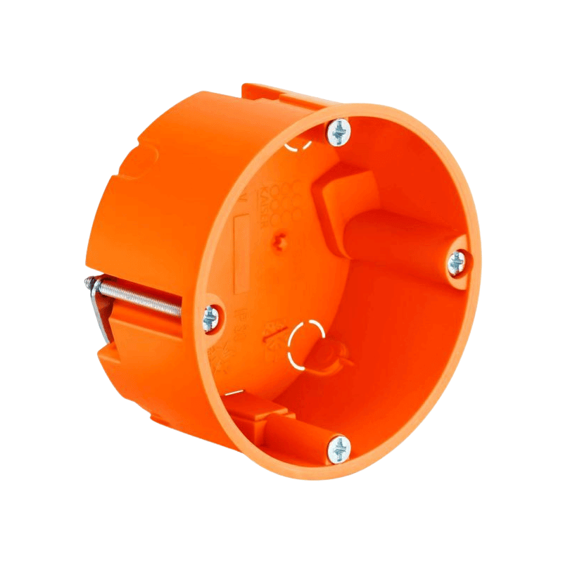 Kaiser 9061-00 Hohlwand Gerätedose Ø68 mm – H35 mm, mit Geräteschrauben, 25 Stück