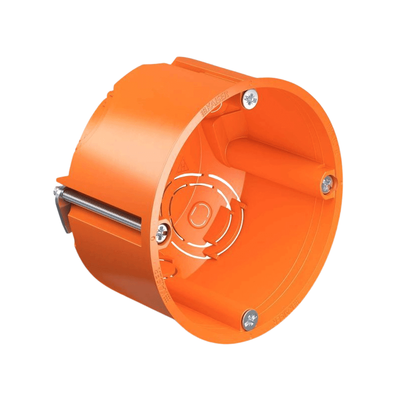 Kaiser 9063-02 Hohlwand Gerätedose – O-range®, mit Geräteschrauben, T 48 mm, 25 Stück