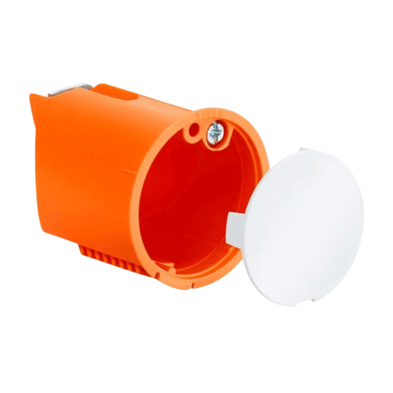 Kaiser 9248-01 Wandleuchten-Anschlussdose Ø35 mm – Hohlwand, luftdicht, orange, 25 Stück