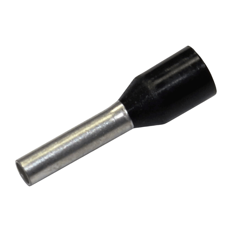 Klauke 472/8 Aderendhülse – 1,5 mm², isoliert, verzinnt, 8 mm, schwarz, 100 Stück